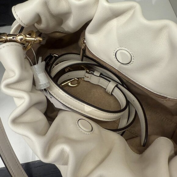 NWT!2PCS COACH 3-Way FAYE SHOULDER BAG WITH RUCHING(CV529)gift receipt FOR GIFT - Picture 6 of 8